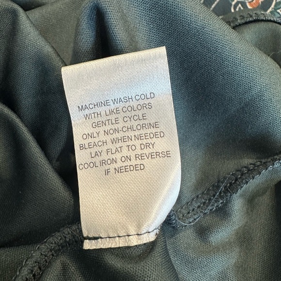 Elegant Patterned Maxi Dress in Blue and Orange - Picture 6 of 6